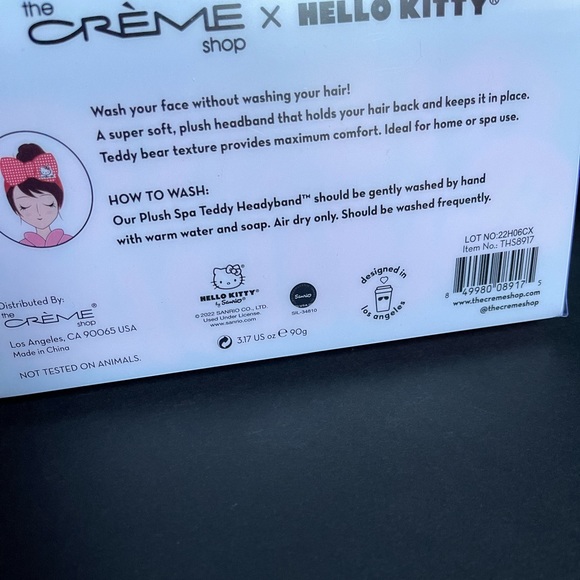 ♥️ Crème shop x Hello Kitty red gingham bow plushy headband. - Picture 4 of 5